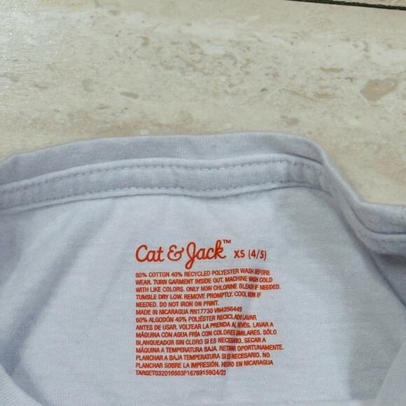 Cat & Jack Smiley Face T-Shirt XS - Picture 3 of 3